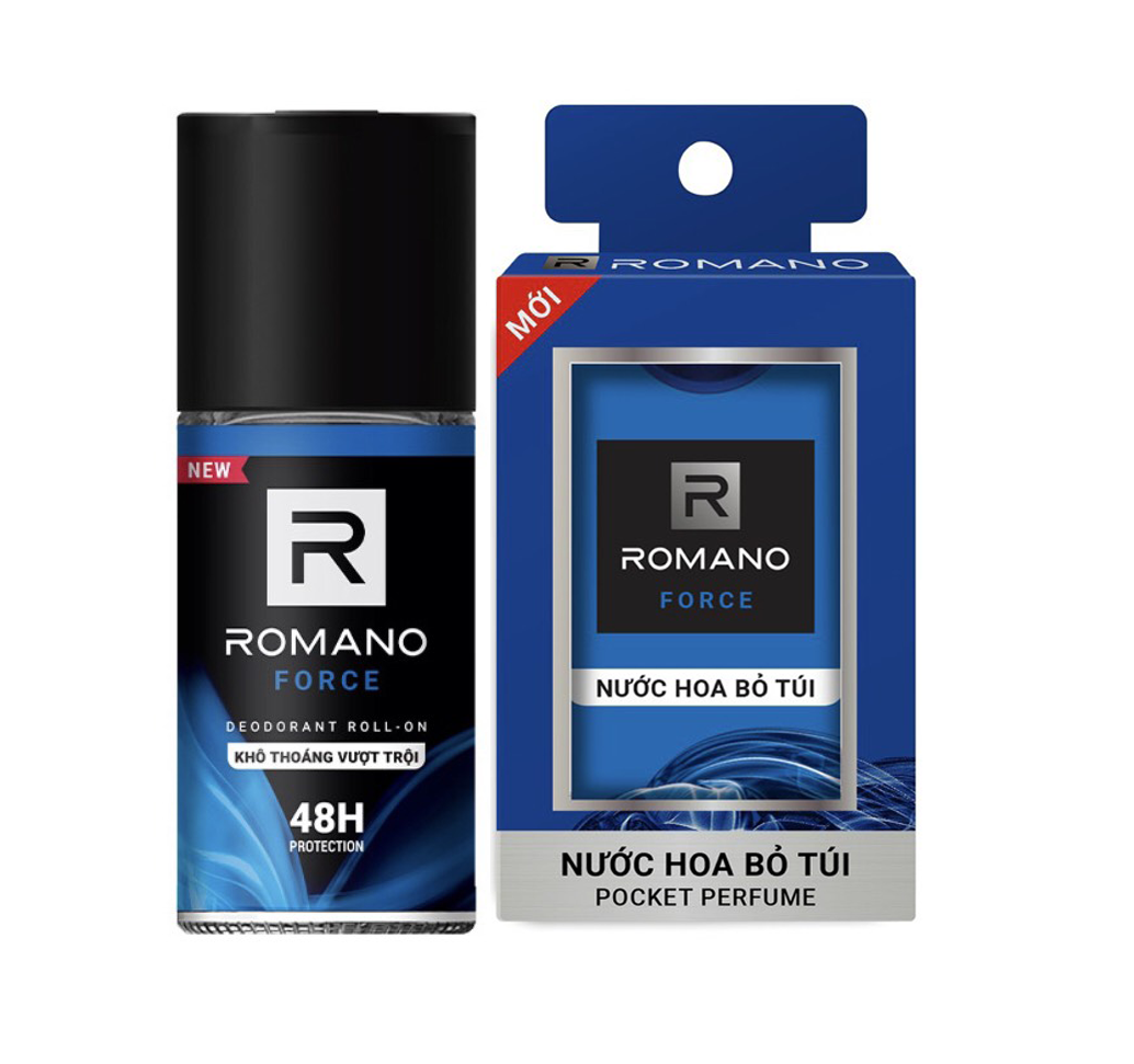 Combo Romano Force:  Nước hoa bỏ túi 18ml Và lăn khử mùi Cho Nam 50ml