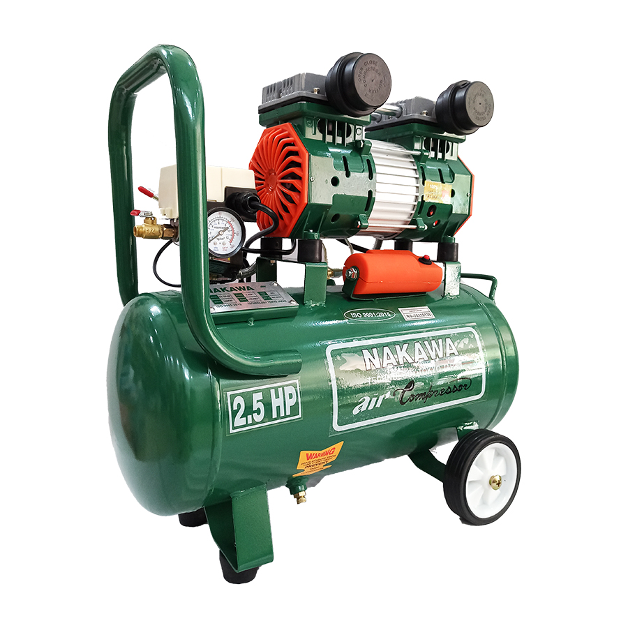 Máy nén khí Nakawa NK25.30, Công suất 2.5HP, Máy không dầu, Lên hơi siêu nhanh