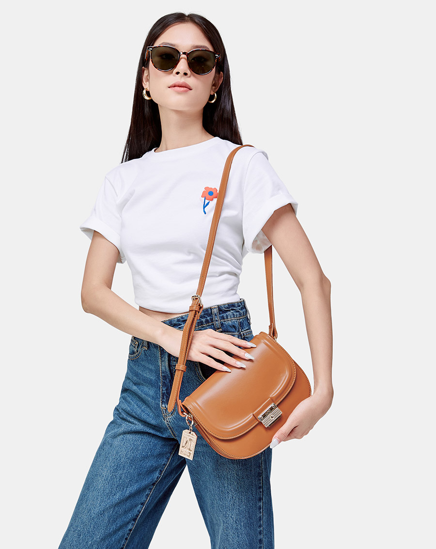 Túi Xách Nữ Thời Trang JUNO Cỡ Nhỏ Saddle Bag Time Travelling TXN727