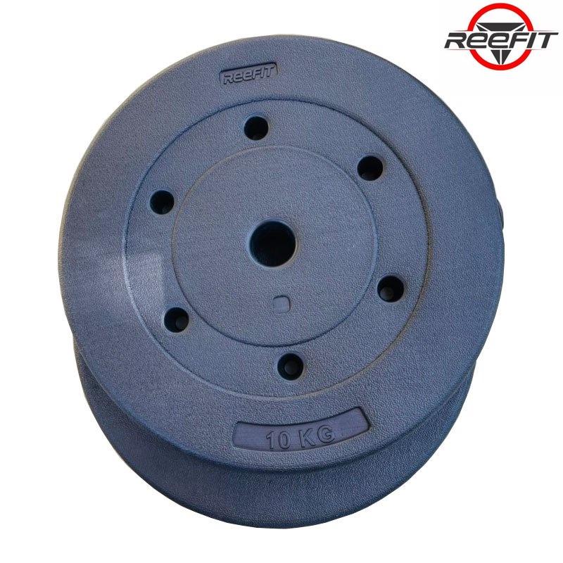 Bộ 2 vỏ tạ miếng nhựa Reefit 10kg màu đen không ruột