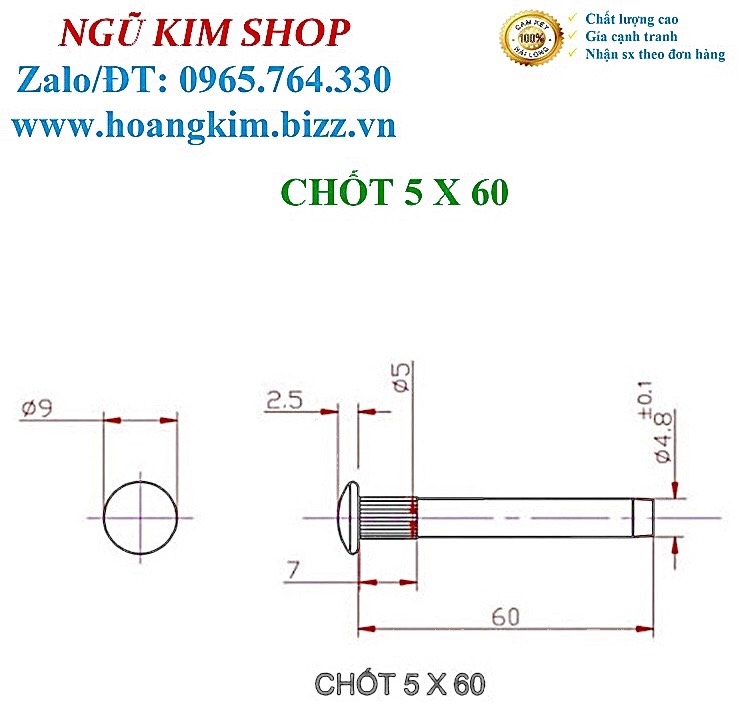 CHỐT SẮT _ RIVE M3,5; M4; M5; M6
