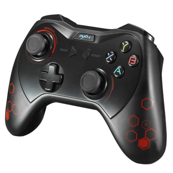 Tay cầm chơi game không dây PXN 9616/9606 Pro Black/Red Bluetooth Wireless form XBOX dành cho PC / Android / Smart TV / Playstation 3 (Có Rung)