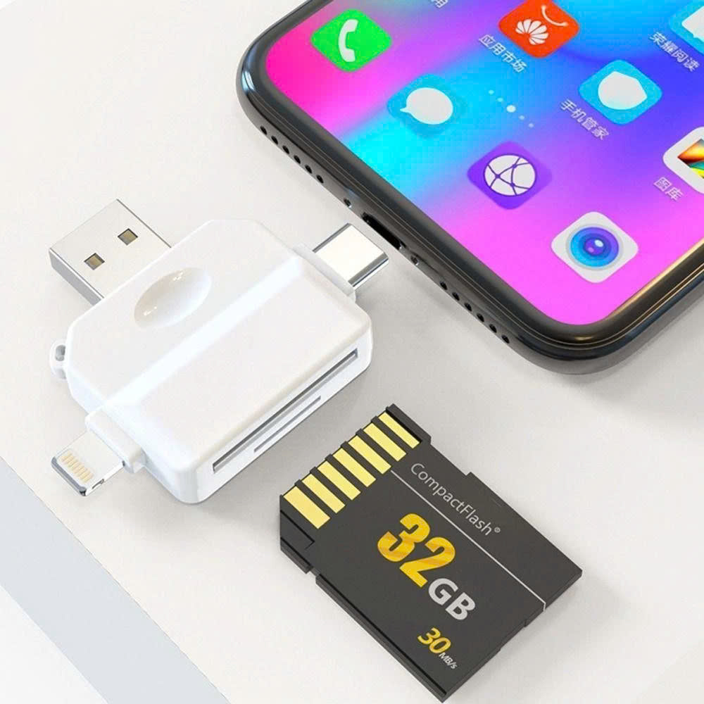 Đầu đọc thẻ nhớ SD, TF chân Type C, USB , IOS - Hàng Nhập Khẩu