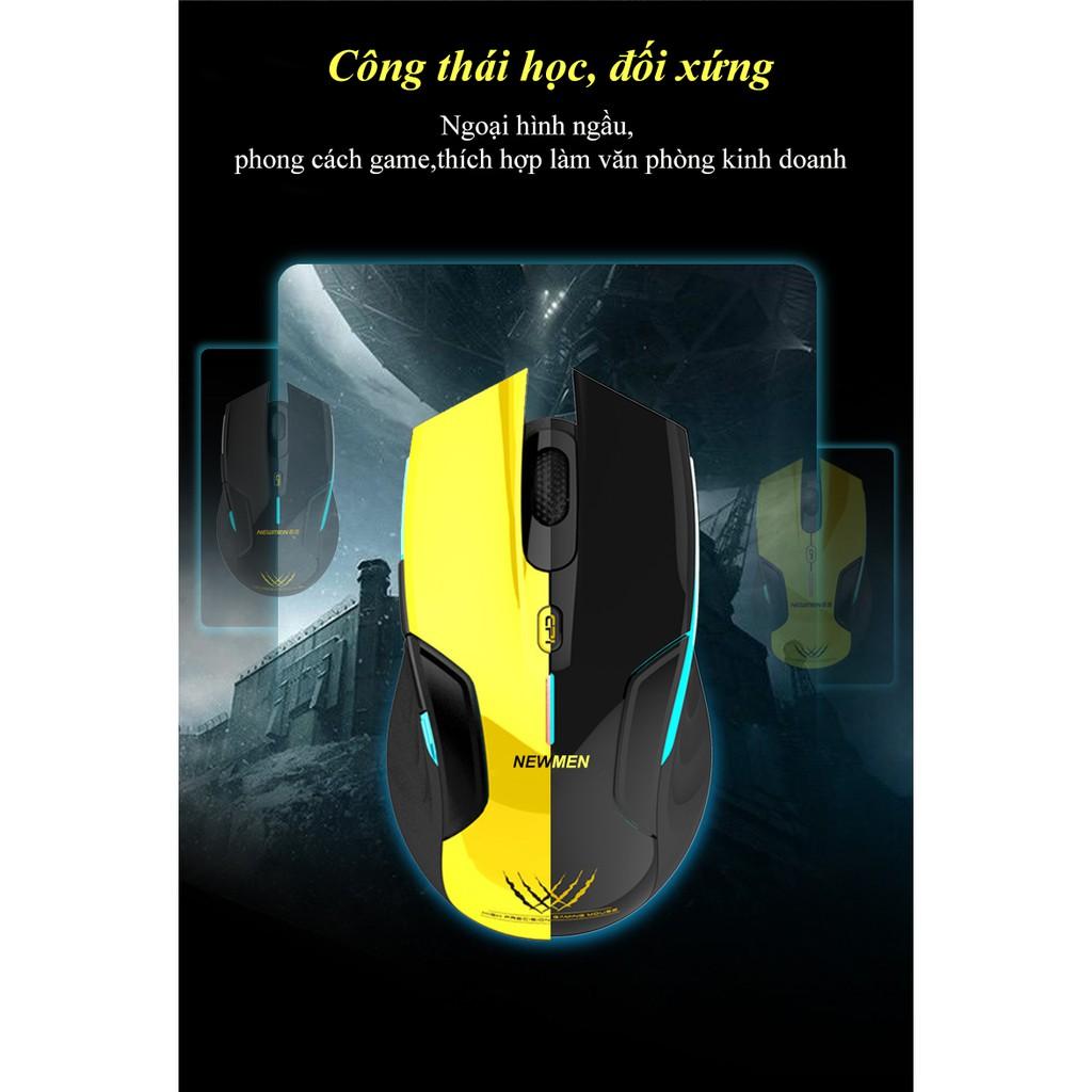 Chuột NEWMEN E500-Y/E500Lite Gaming không dây đa giao thức Chính Hãng