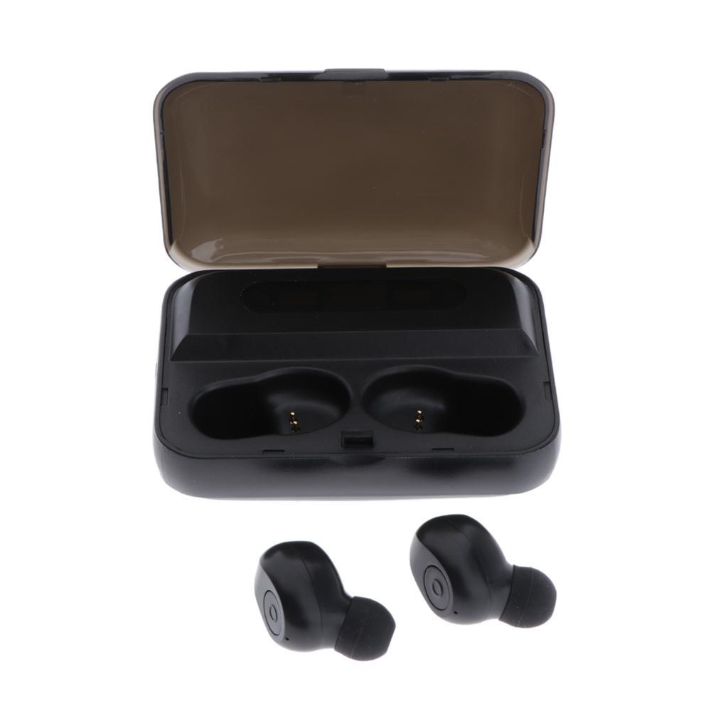 F9 Bluetooth5.0 Earphones Stereo Wireless Earbuds LED Digital Display Black