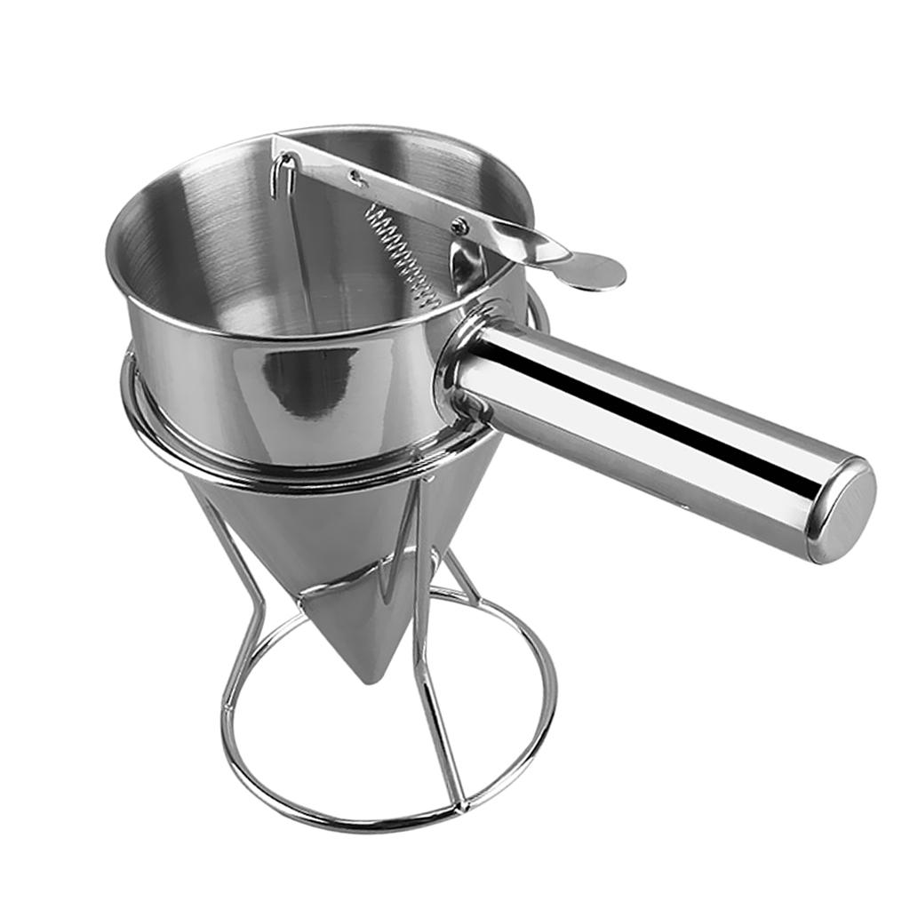 Stainless Steel Conical Funnel with Shelf Octopus Balls Home Kitchen Tool