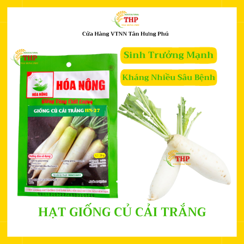 Hạt giống Củ Cải Trắng HN-27 | Hạt Giống | gói 20gr
