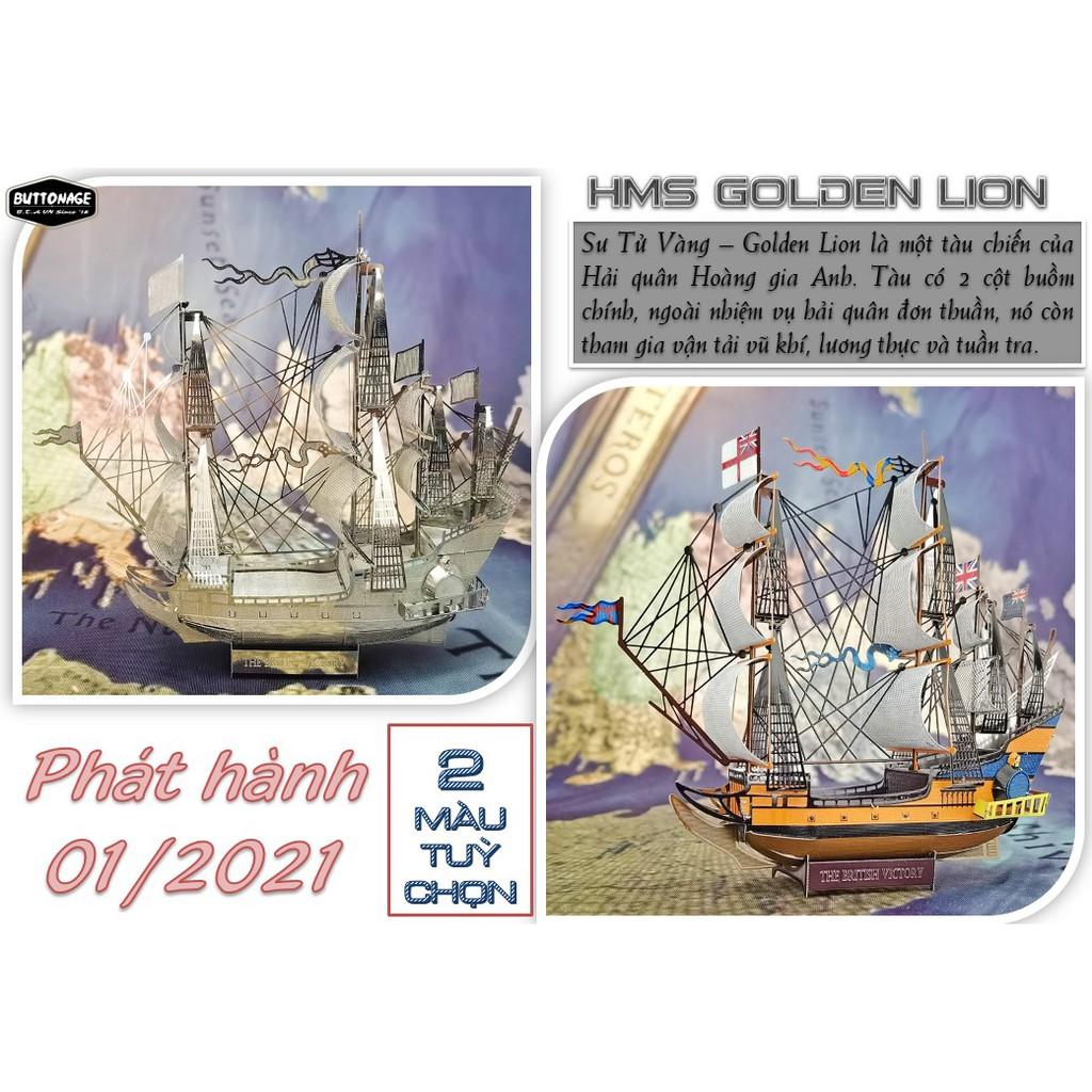 Mô Hình Lắp Ráp 3d Tàu Buồm Golden Lion
