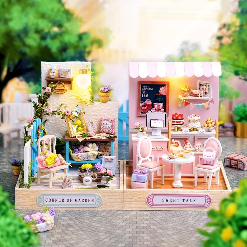 Mô hình nhà búp bê DIY Doll House Miniature_ Leisurely Moment _Tặng TẤM CHE BỤI + KEO