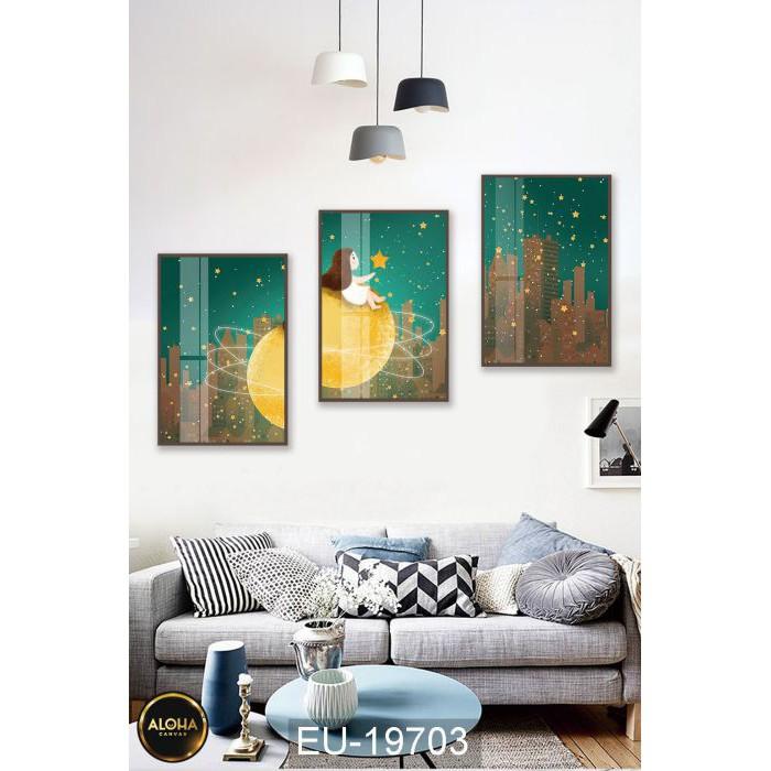 Tranh Canvas Treo Tường Hiện Đại Phòng Ngủ Phòng Khách Cầu Thang Phòng Bếp Giá Rẻ