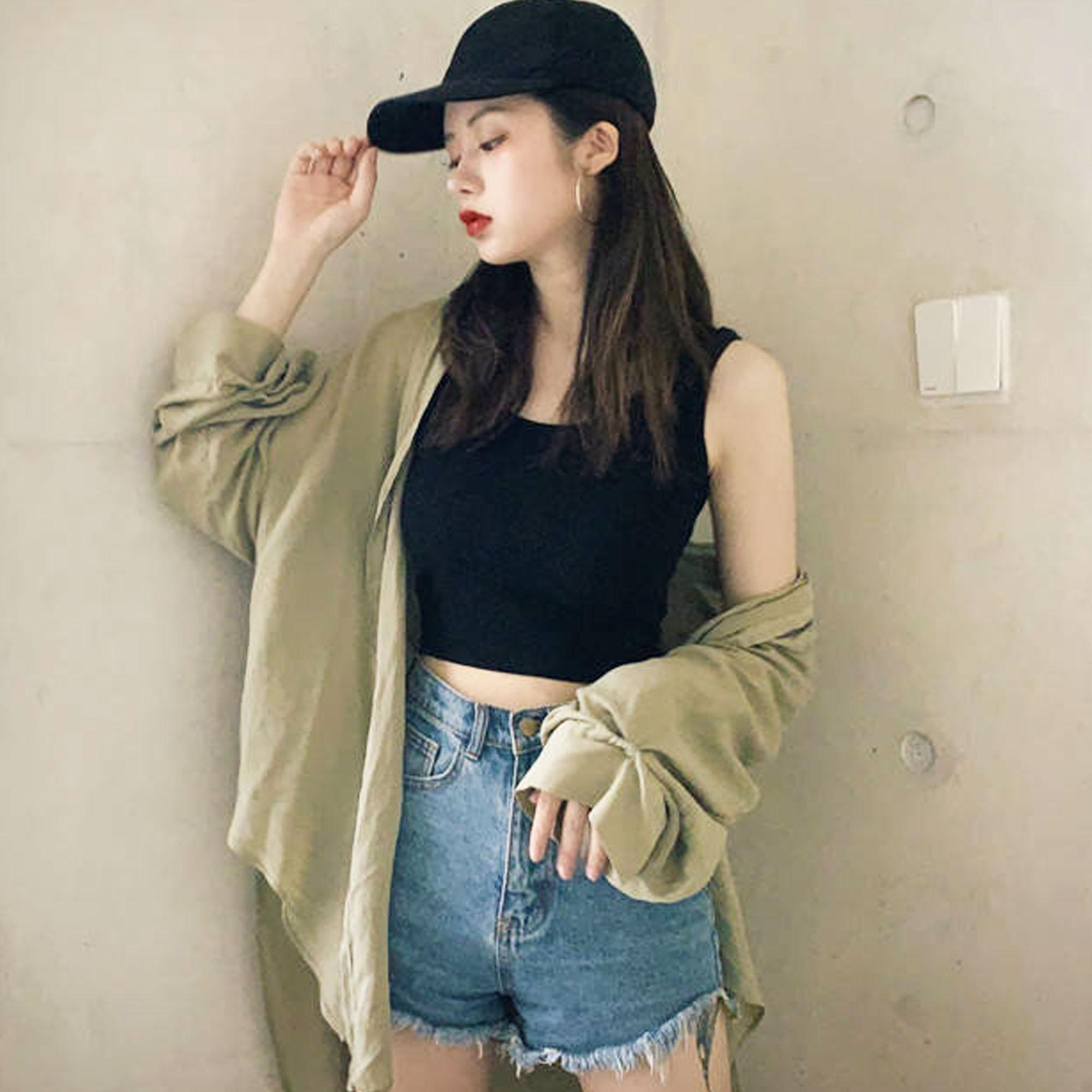 Áo ba lỗ áo sát nách croptop nữ, dáng áo ôm chất liệu thun gân cotton 100%, siêu co giãn thoáng mát và tiện lợi - MÀU TRẮNG
