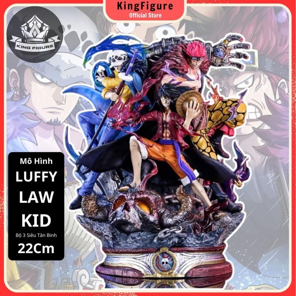 Mô Hình Bộ 3 Siêu Tân Binh 22CM Luffy Law Kid Mô hình One Piece Cao Cấp,Figure Mô Hình Anmie One Piece Luffy Vua Hải Tặc