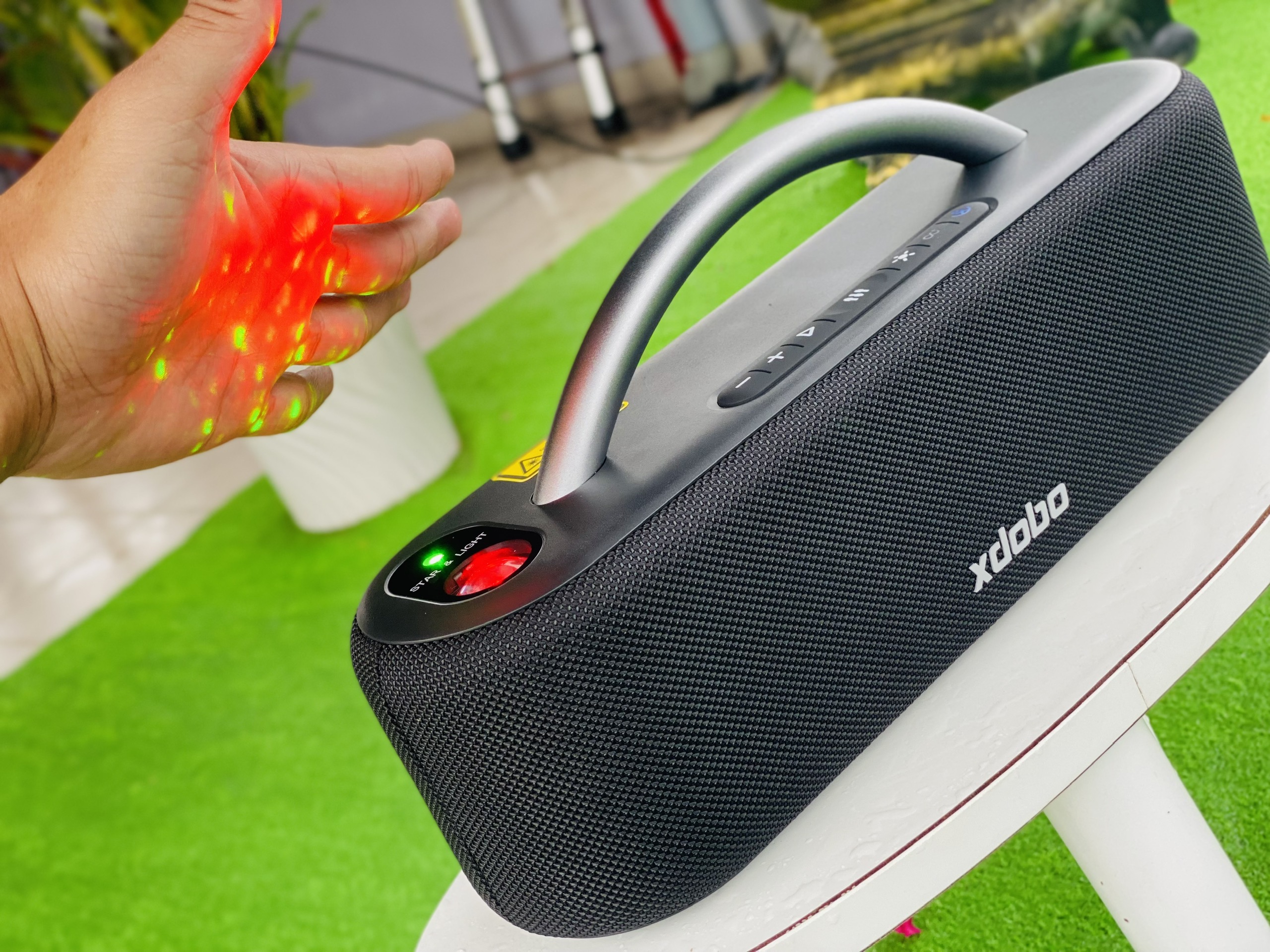 Loa Xách Tay Bluetooth Xdobo Star Công Suất Mạnh Mẽ 100W, Trang Bị Đèn Led Chiếu Sao Ấn Tượng, Bass Siêu Trầm, Âm Thanh Sống Động, Hàng Chính Hãng