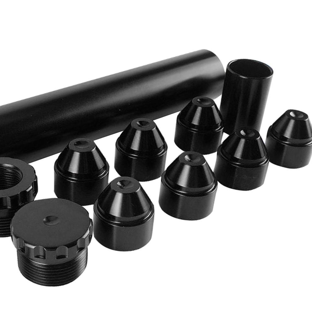 6in Aluminum Automotive Fuel Filter Car Oil Fuel Filter 5/8''-24 Black