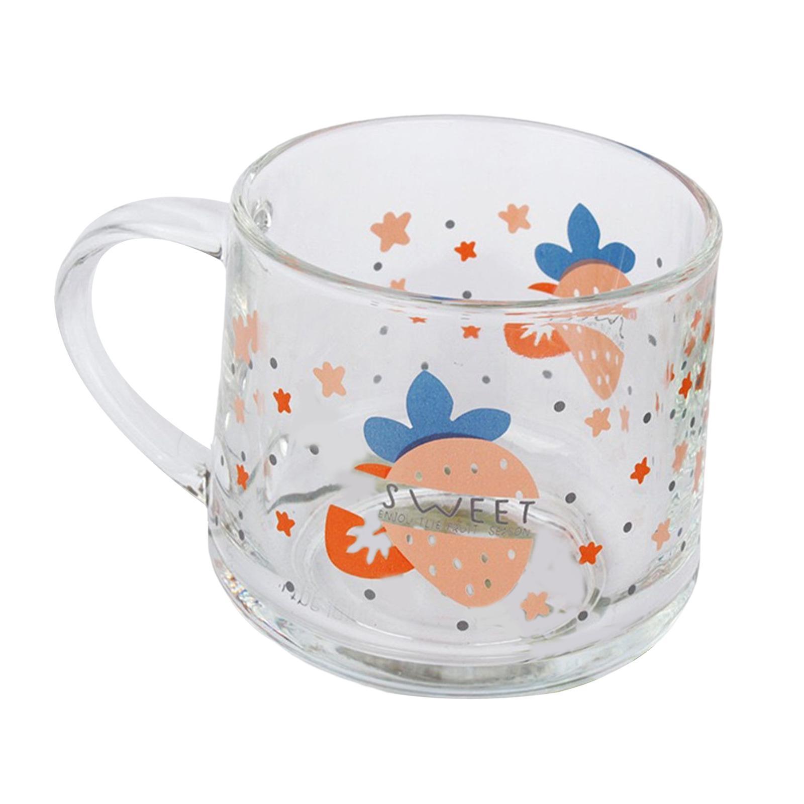 Glass Coffee Cup Teacup Tea Mug with Handle Milk Mug for Yogurt Juice