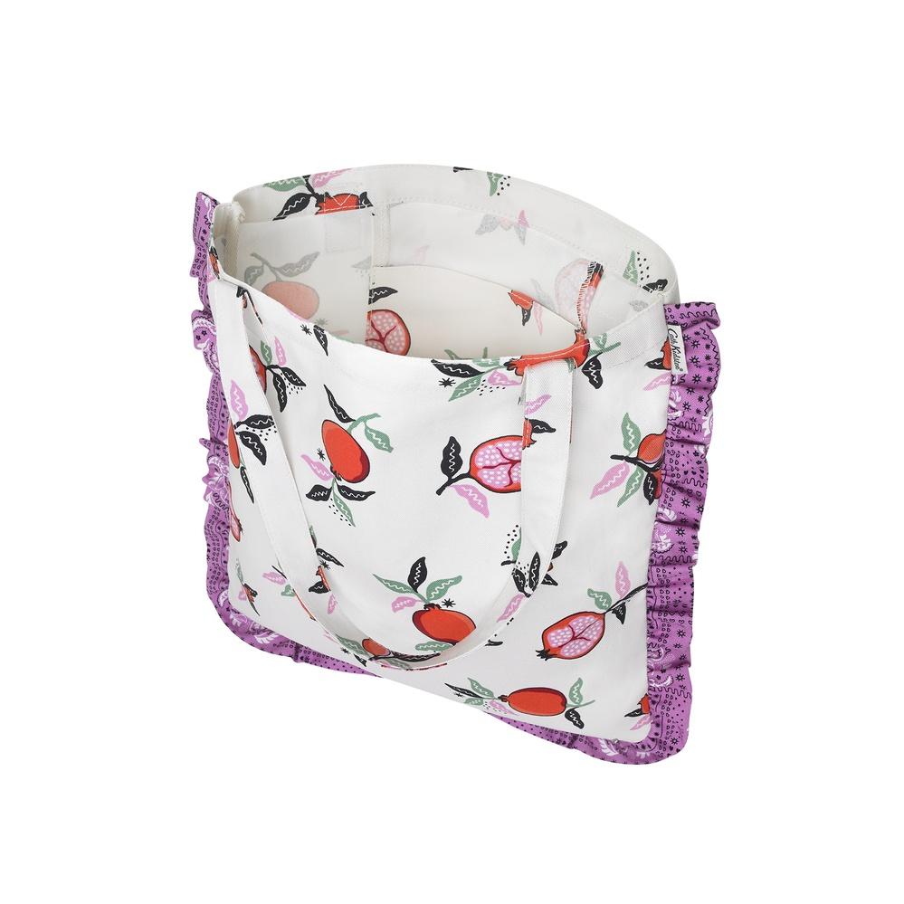 Cath Kidston - Túi đeo vai /Frill Tote - Pomegranate - Cream -1048490