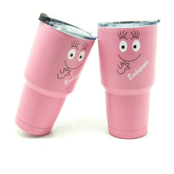 Ly giữ nhiệt 900ml - Barbapapa Hồng