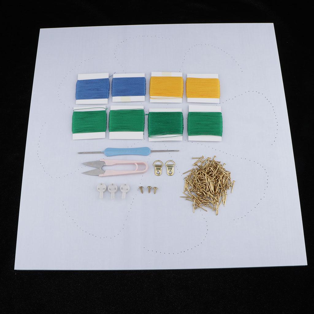 Creative String Craft Pin String Art Kit for Childern DIY - Flower Design