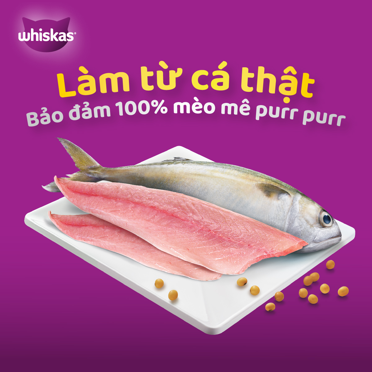 WHISKAS Combo 3 Thức Ăn Cho Mèo Trưởng Thành Dạng Pate 400G (dạng lon) - Mix 3 vị