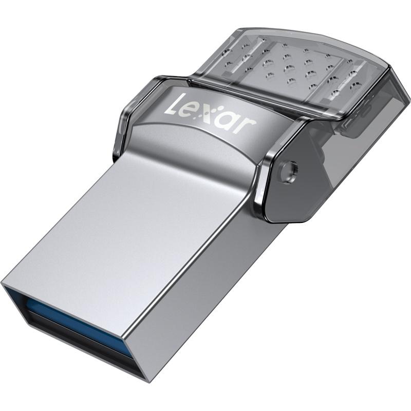 Usb Lexar JumpDrive Dual Drive D35C 64GB/ 128GB, Type-C/Type-A (USB 3.0), Tốc độ đọc 100m/s, Vỏ kim loại, thiết kế nhỏ - Hàng chính hãng