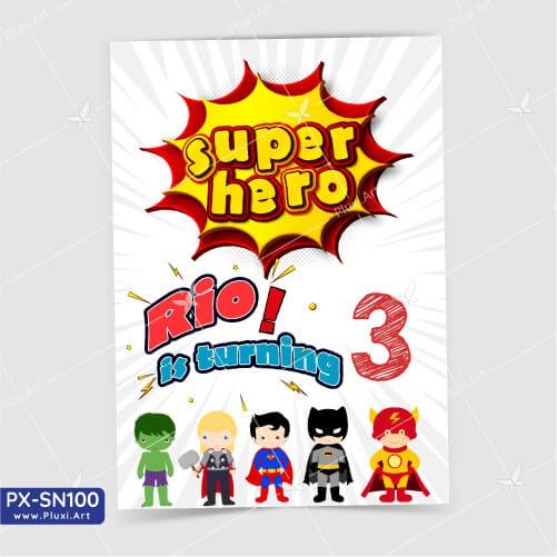 Thiệp thôi nôi – sinh nhật theo yêu cầu Pluxi