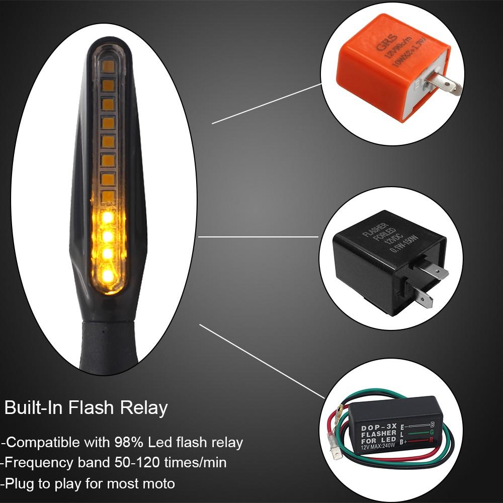 Set 2 Đèn Led Xi Nhan 12 Smd Cho Xe Mô Tô