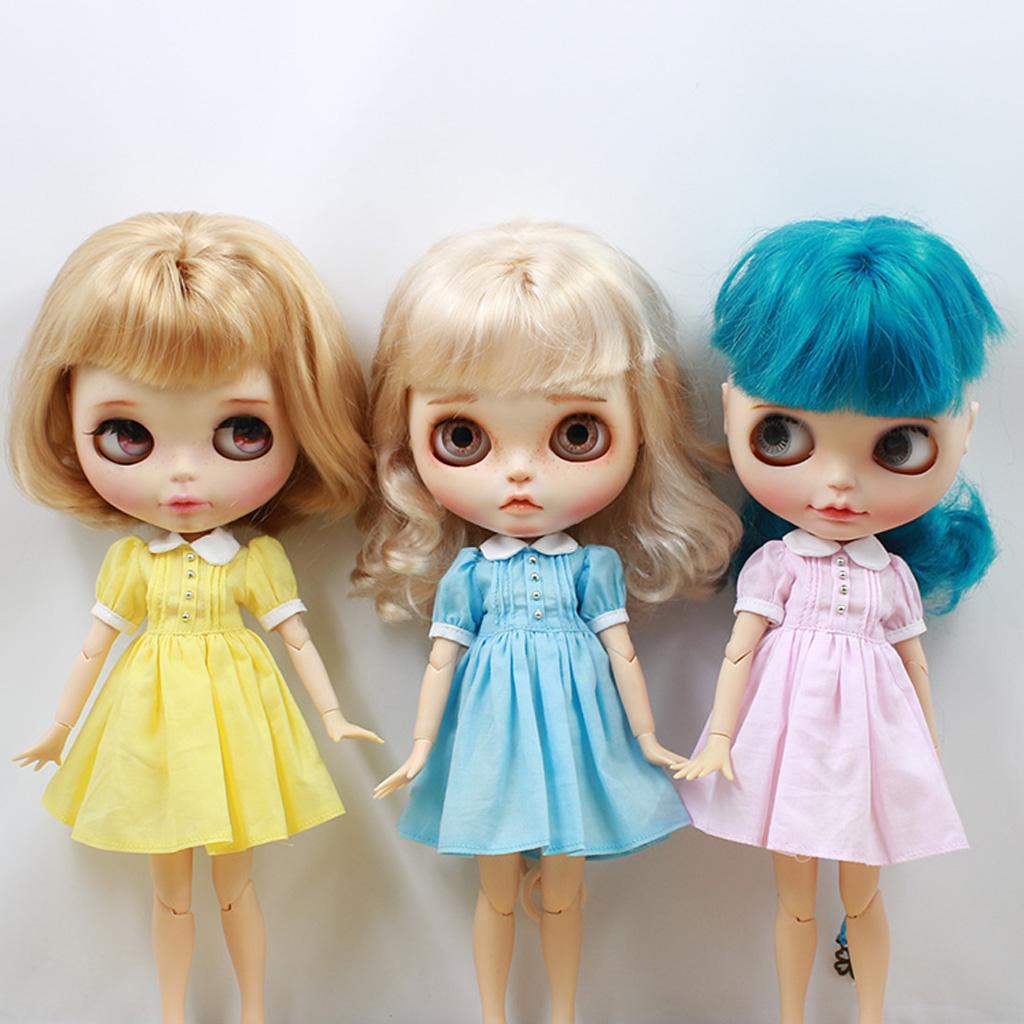 12.5cm Lovely Doll Dress Clothes Clothing Outfit for Neo Blythe Pullip Azone Licca Momoko Dolls Takara Dolls Dress up Accessory