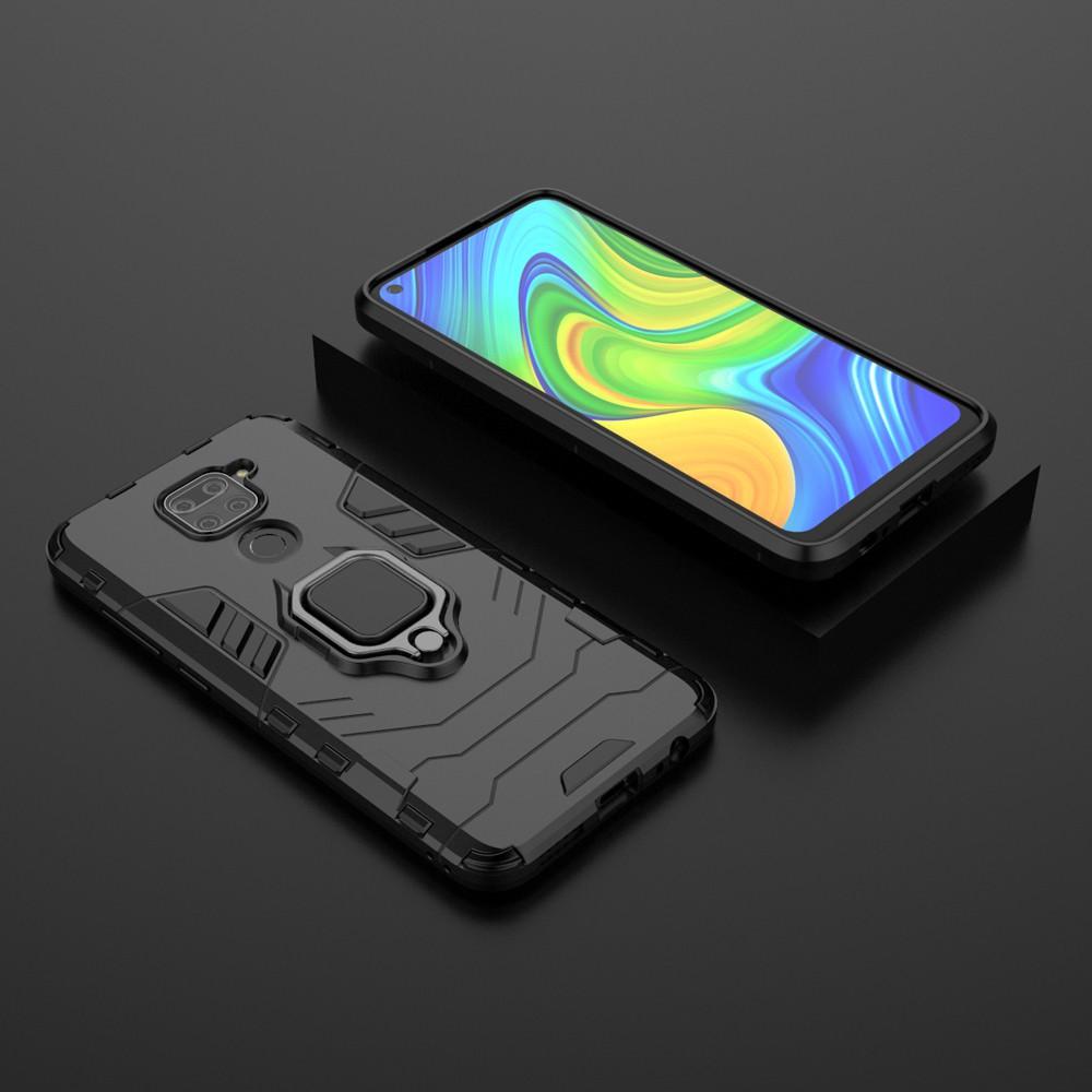 Ốp lưng cho Xiaomi Redmi Note 9 10X 4G iron man chống sốc kèm nhẫn xoay chống xem video bảo vệ camera