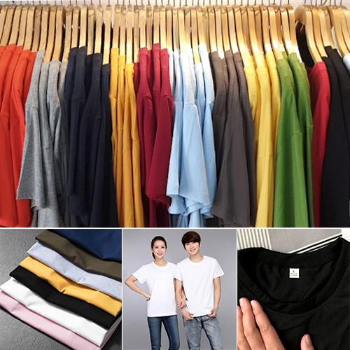 Hình ảnh Áo Thun Áo Phông Nam Nữ Trơn Vải Dày Chuẩn Cotton Bảo Bảo Store