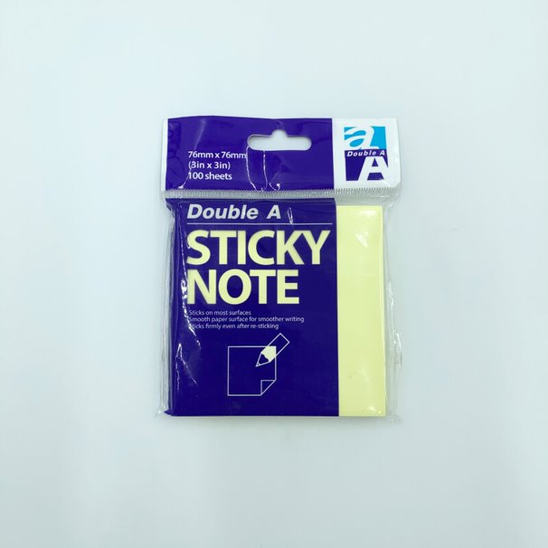 Bộ 3 Xấp Giấy note 3x3 Double A(76x76)-Vàng