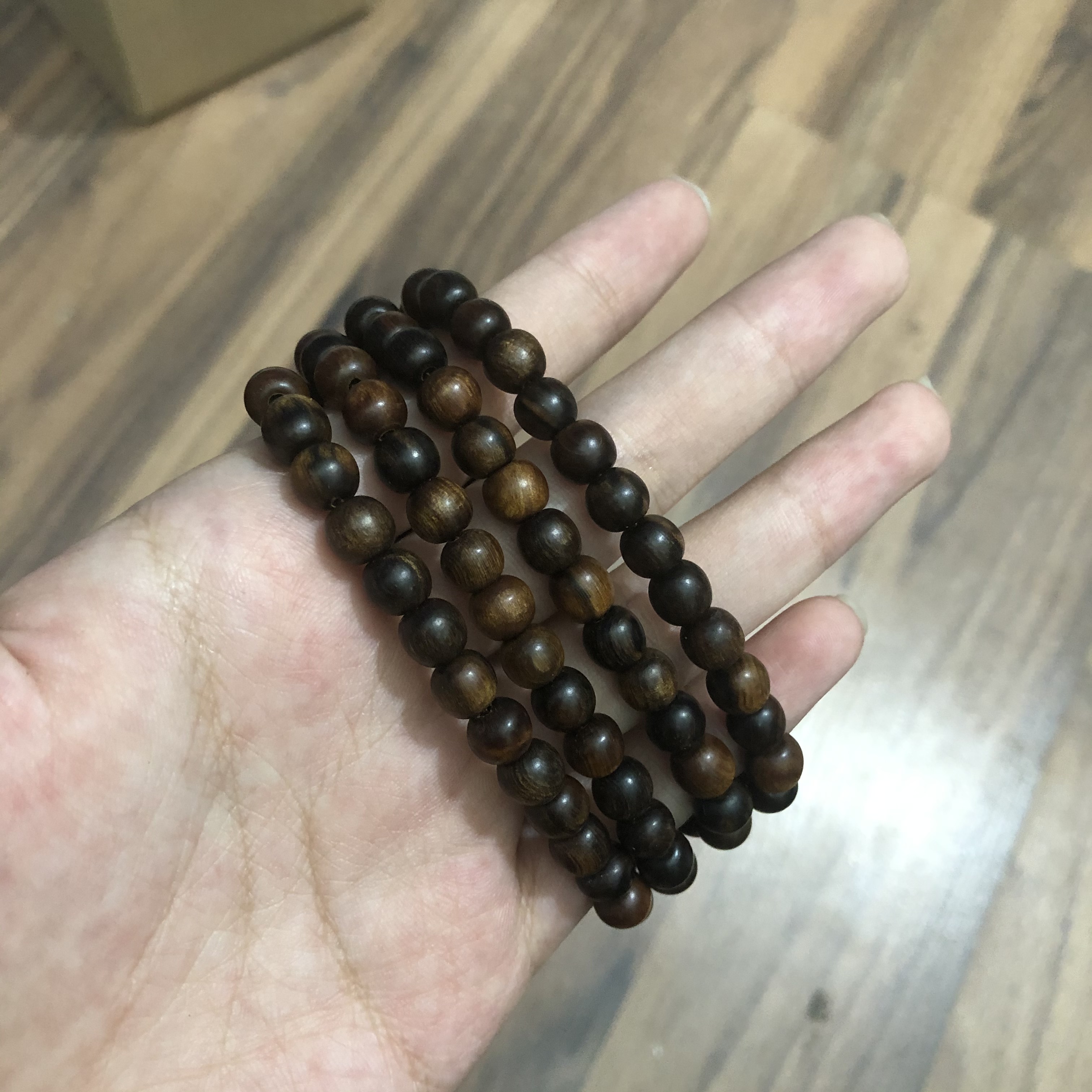 Chuỗi vòng tay/vòng cổ 2 in 1 108 hạt gỗ Bách Xanh - 6mm chìm nước Tĩnh Tâm - An Yên - Bracelet of HAHANCO