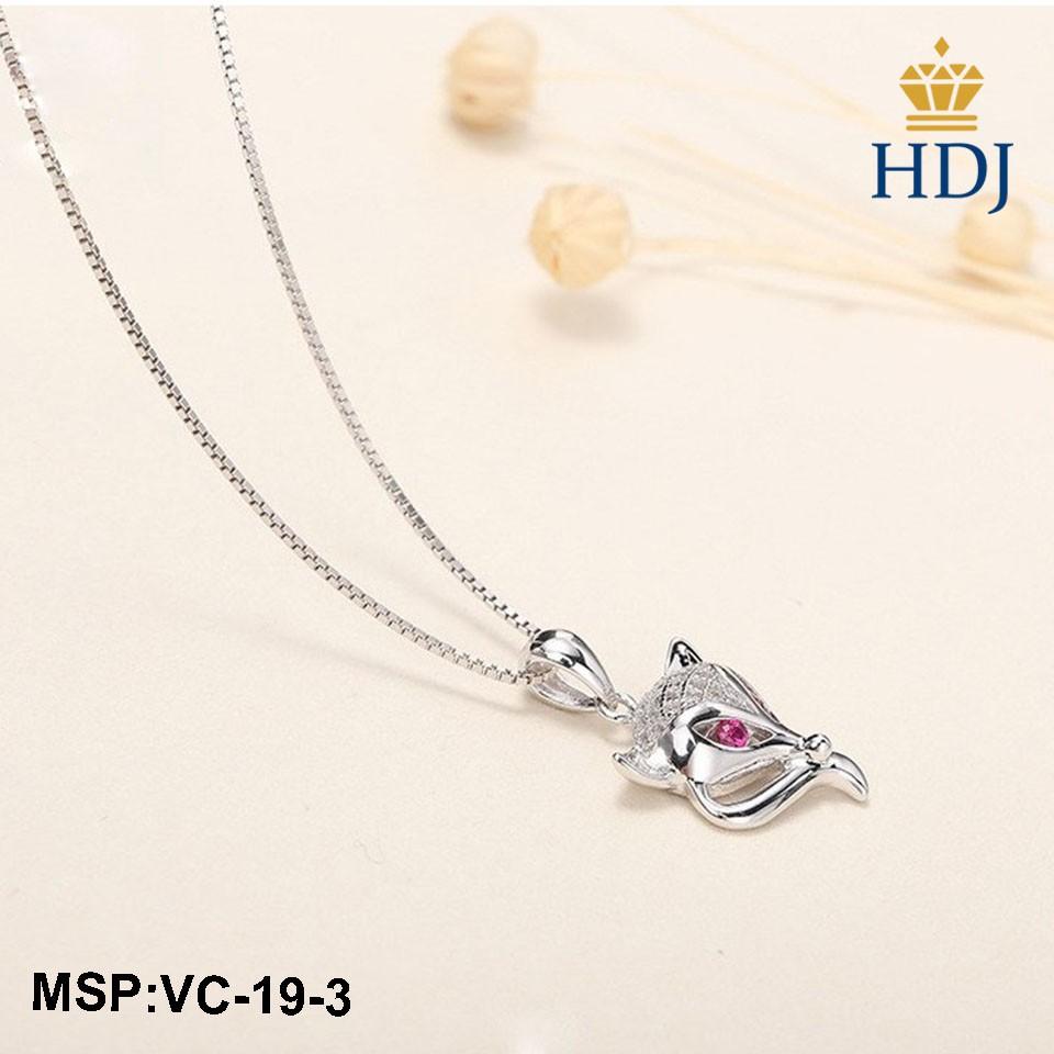 Dây chuyền bạc 925 Hình Hồ ly quyến rũ trang sức cao cấp HDJ mã VC-19-3