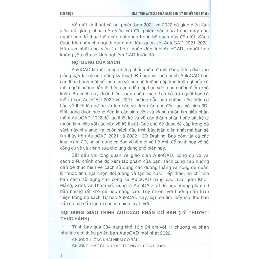 Giáo Trình Autocad Phần Nâng Cao (Lý Thuyết - Thực Hành - Tái Bản)