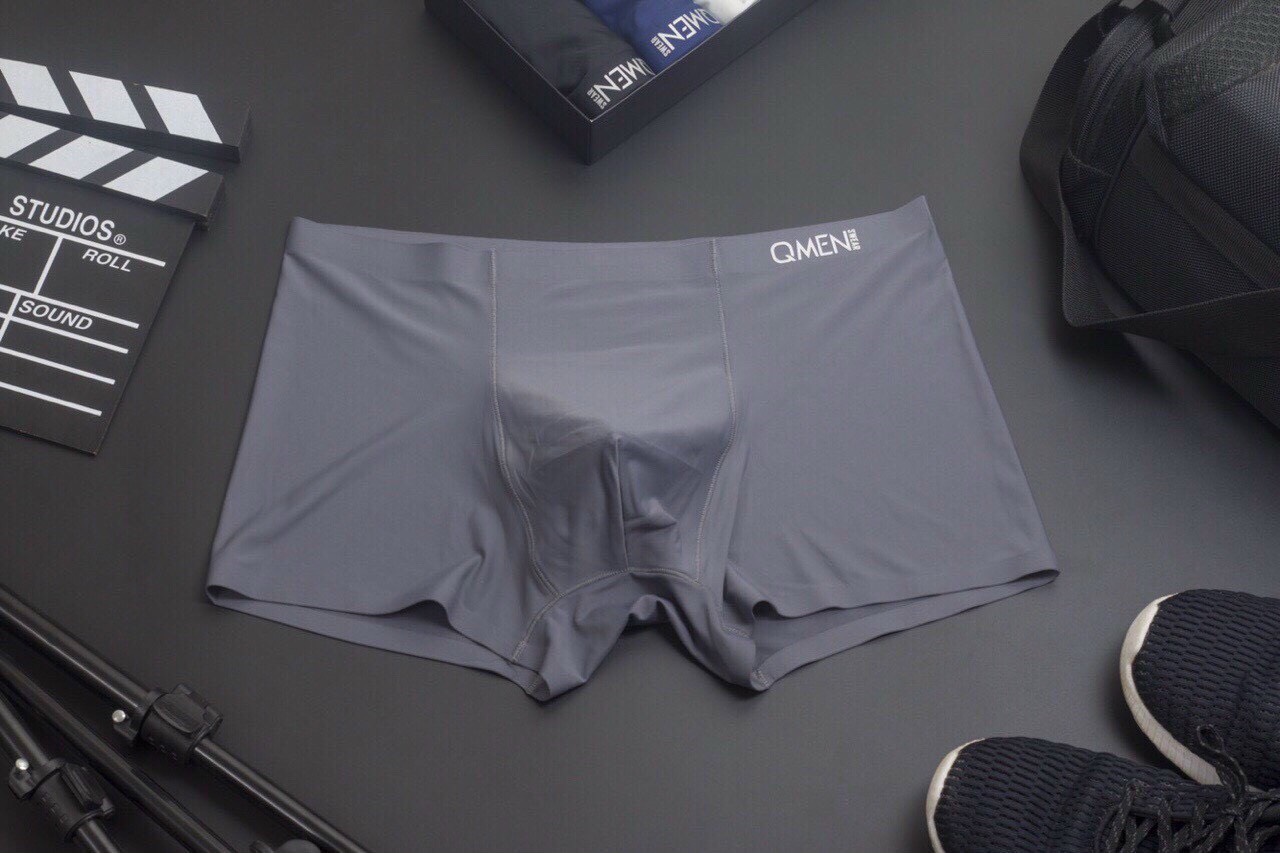 Hộp 5 quần boxer, sịp đùi nam không đường may chất liệu thun lạnh mịn mát
