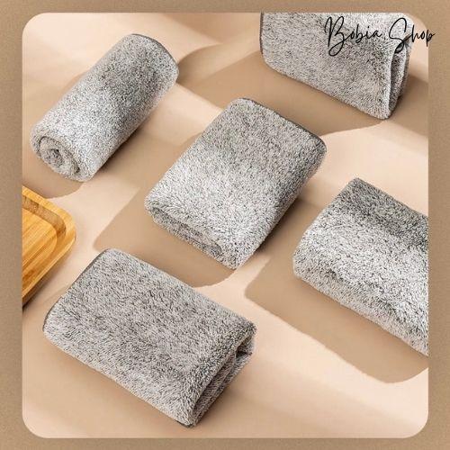 Khăn lau tay sợi than tre cao cấp siêu thấm hút, dày dặn, siêu bền dùng kích thước 30x30cm