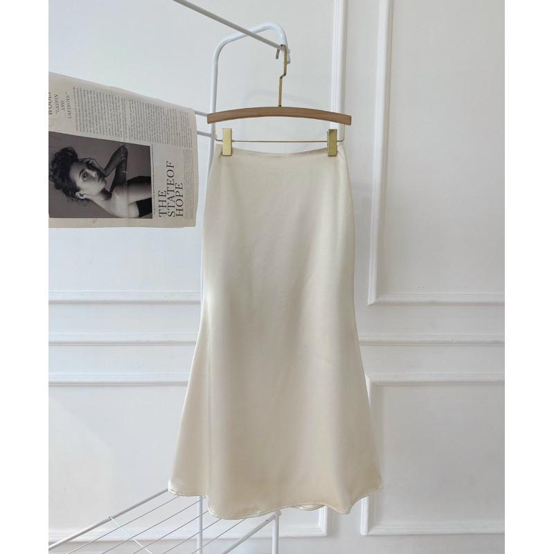Chen.room Chân váy lụa form đuôi cá sang trọng, trendy, váy xinh đẹp nhà Chen