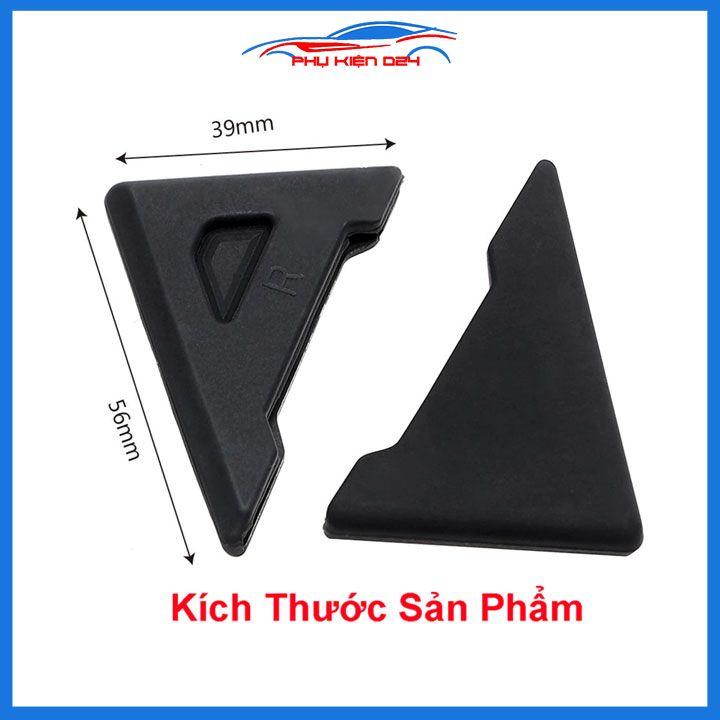 Bộ 2 miếng cao su dán chống va quệt góc cửa ô tô góc 90 độ kích thước 45x60mm