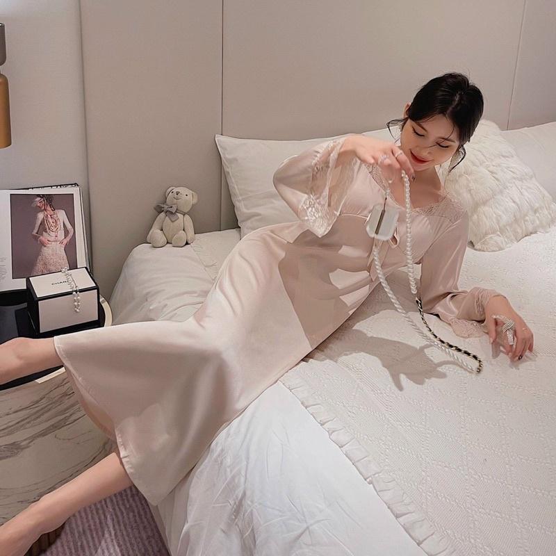 Đầm ngủ lụa cao cấp dáng tiểu thư