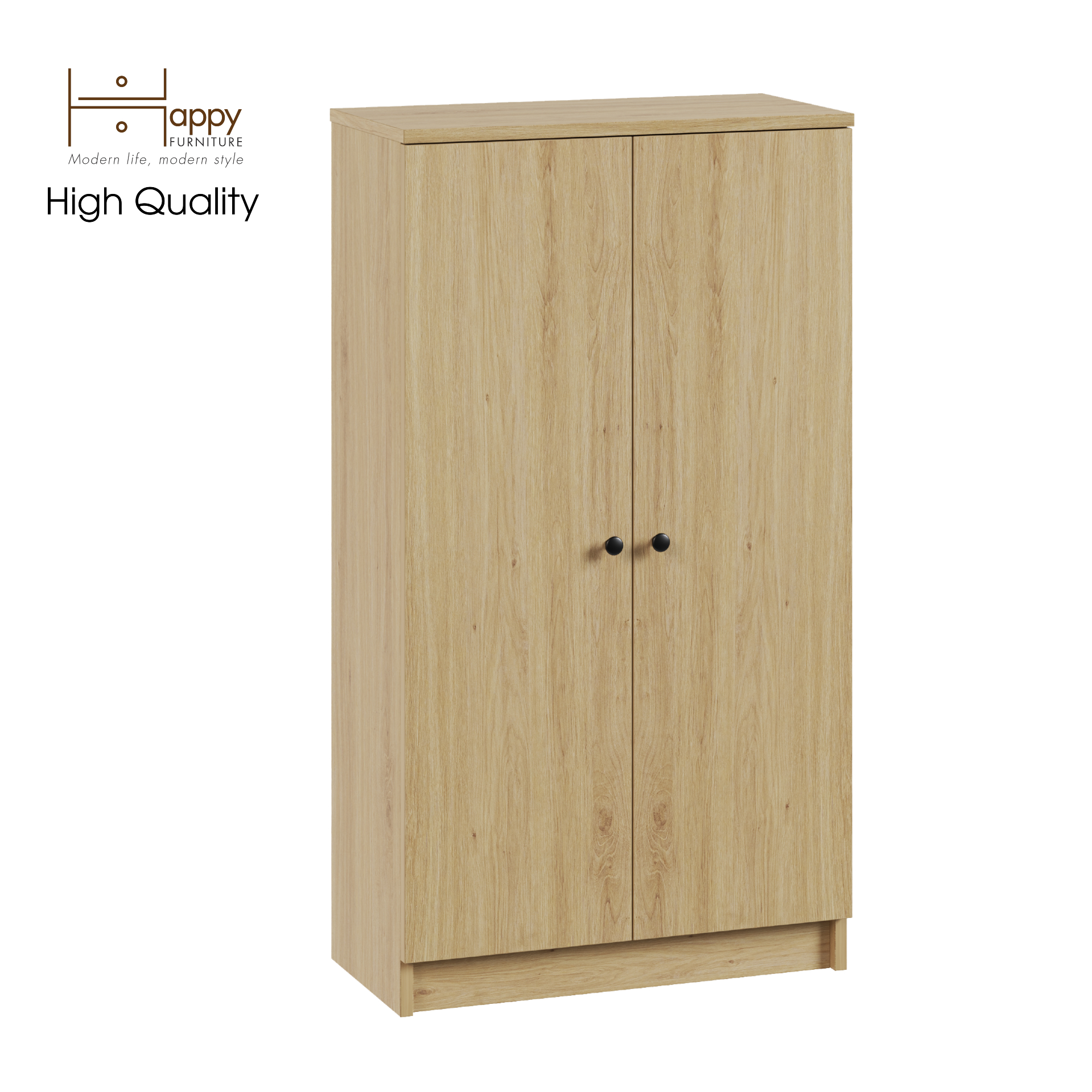 [Happy Home Furniture] CATY, kệ sách 3 tầng - 2 cửa mở,  60cm x 30cm x 109cm (DxRxC), KSA_003
