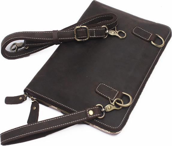 Clutch cầm tay da bò thô nguyên tấm đa năng - BHAP01Túi đéo chéo nam. Hàng chính hãng.