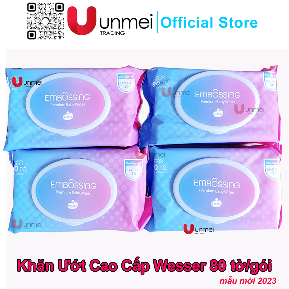 Combo 4 gói khăn ướt Wesser