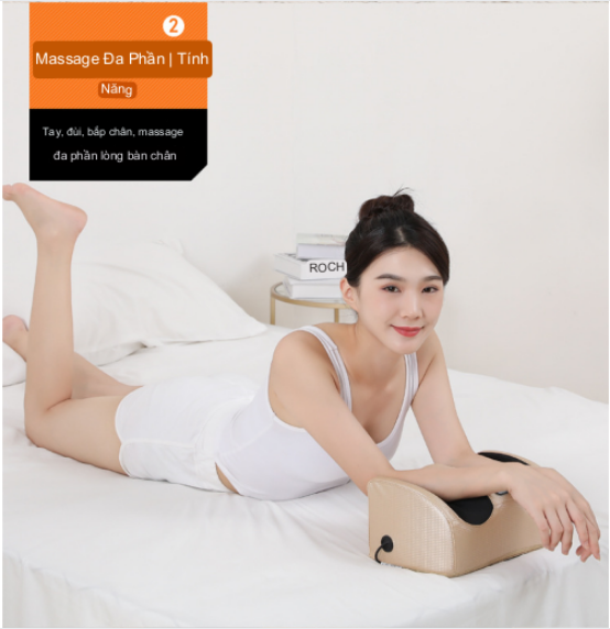 Máy Massage Đa Vùng Cơ Thể Chườm nóng Mssage 20 con lăn SPA Shiatsu Công Nghệ Nhật Bản