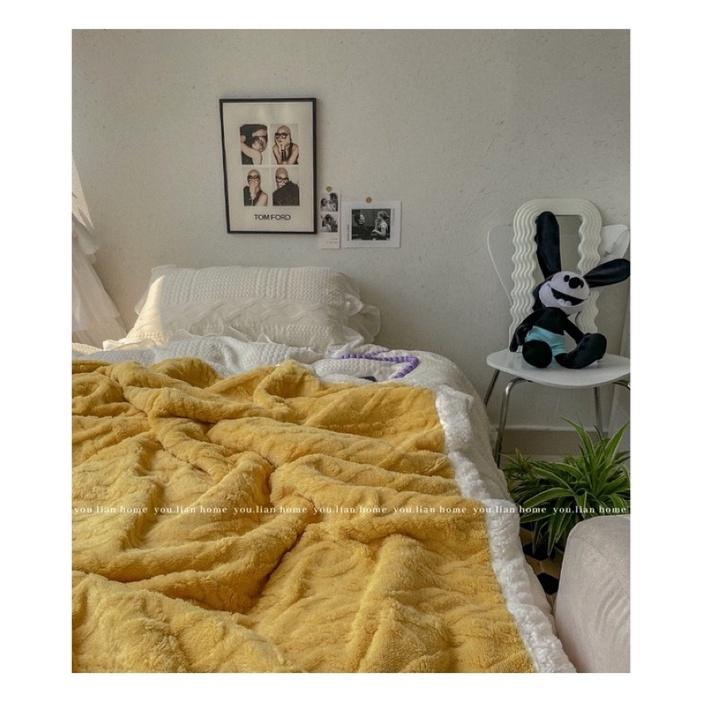 Chăn Cừu Len Trơn Phong Cách Hàn Quốc _ Shinbedding