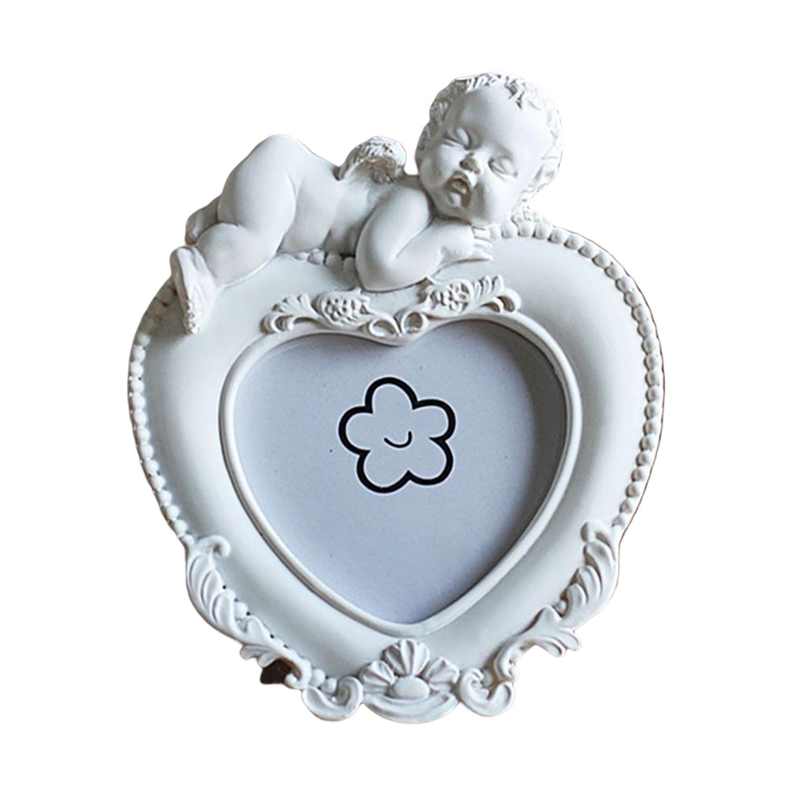 Hand Carved Floral Resin Photo Frame Desktop Home Party Office Picture Frame