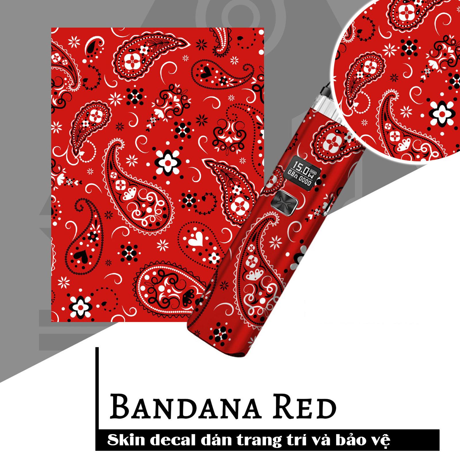 Skin dán Xlim V1, V2, SE mẫu Bandana Red (dễ dán, đã cắt sẵn chi tiết)