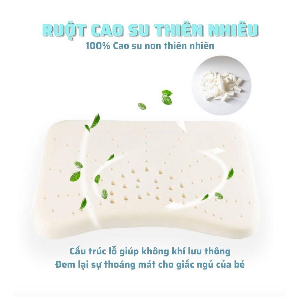 Gối cao su non cho bé cao cấp cho bé siêu thoáng mồ hôi