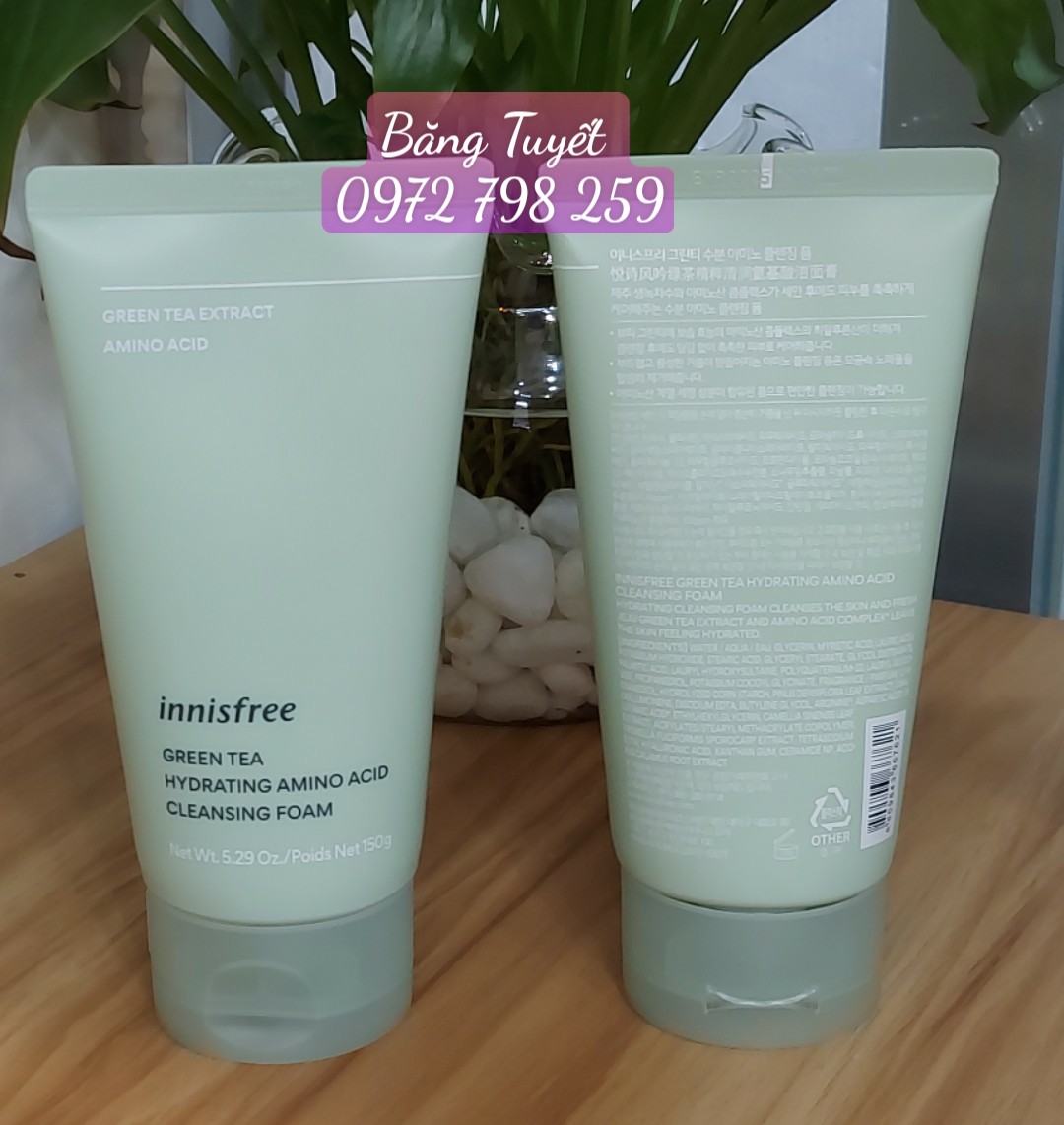 Sữa rửa mặt trà xanh Innisfree Chuẩn Hàn Quốc mẫu mới 2022