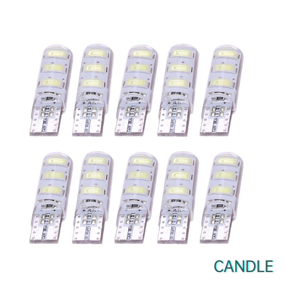 Bộ 10 Đèn Led T10 5630 W5W 6msd Trang Trí Nội Thất Xe Hơi