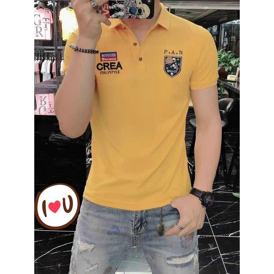 Áo thun nam có cổ thêu LOGO cực đẹp, áo POLO chất cotton, fomr body có 3 màu lựa chọn