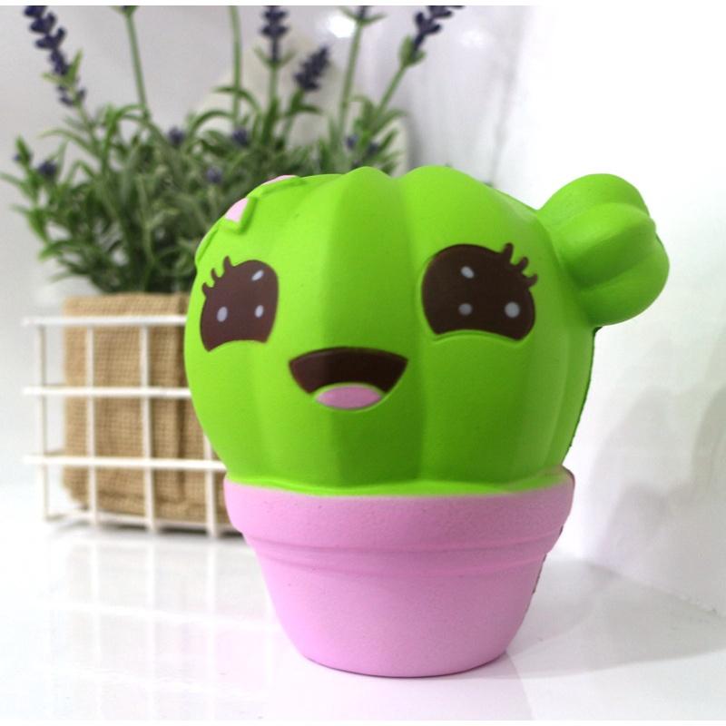 Squishy Lớn JUMBO Hình CHẬU CÂY XƯƠNG RỒNG Đồ Chơi Xốp Giảm Stress Hình mềm mịn dễ Thương đàn hồi Cho Bé